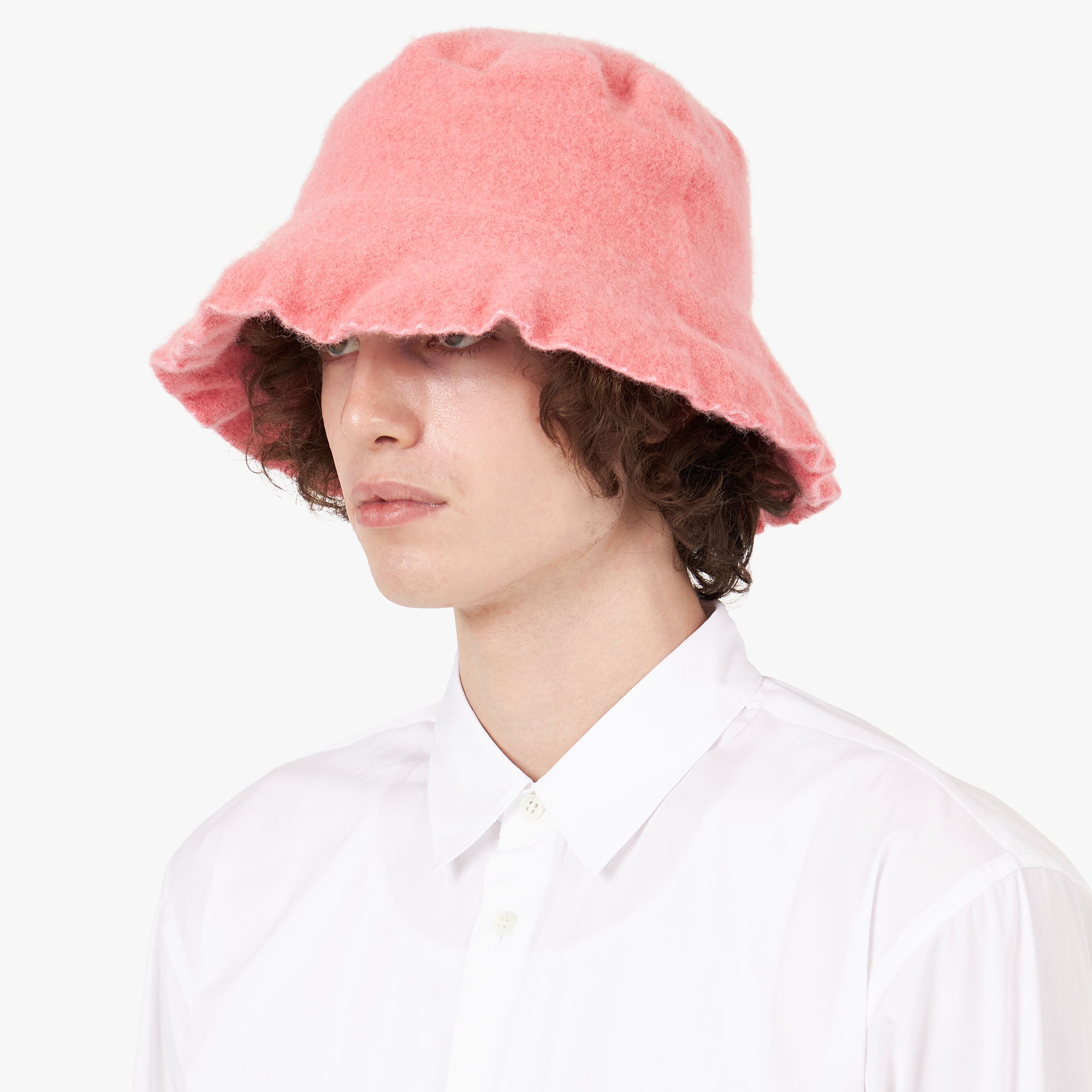 COMME des GARÇONS SHIRT Wool Nylon Bucket Hat / Pink
