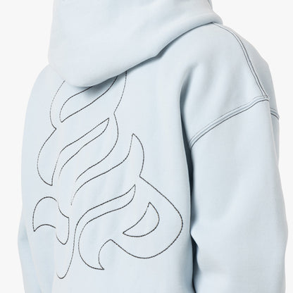 4YE Gear Zip Hoodie / Baby Blue / Black