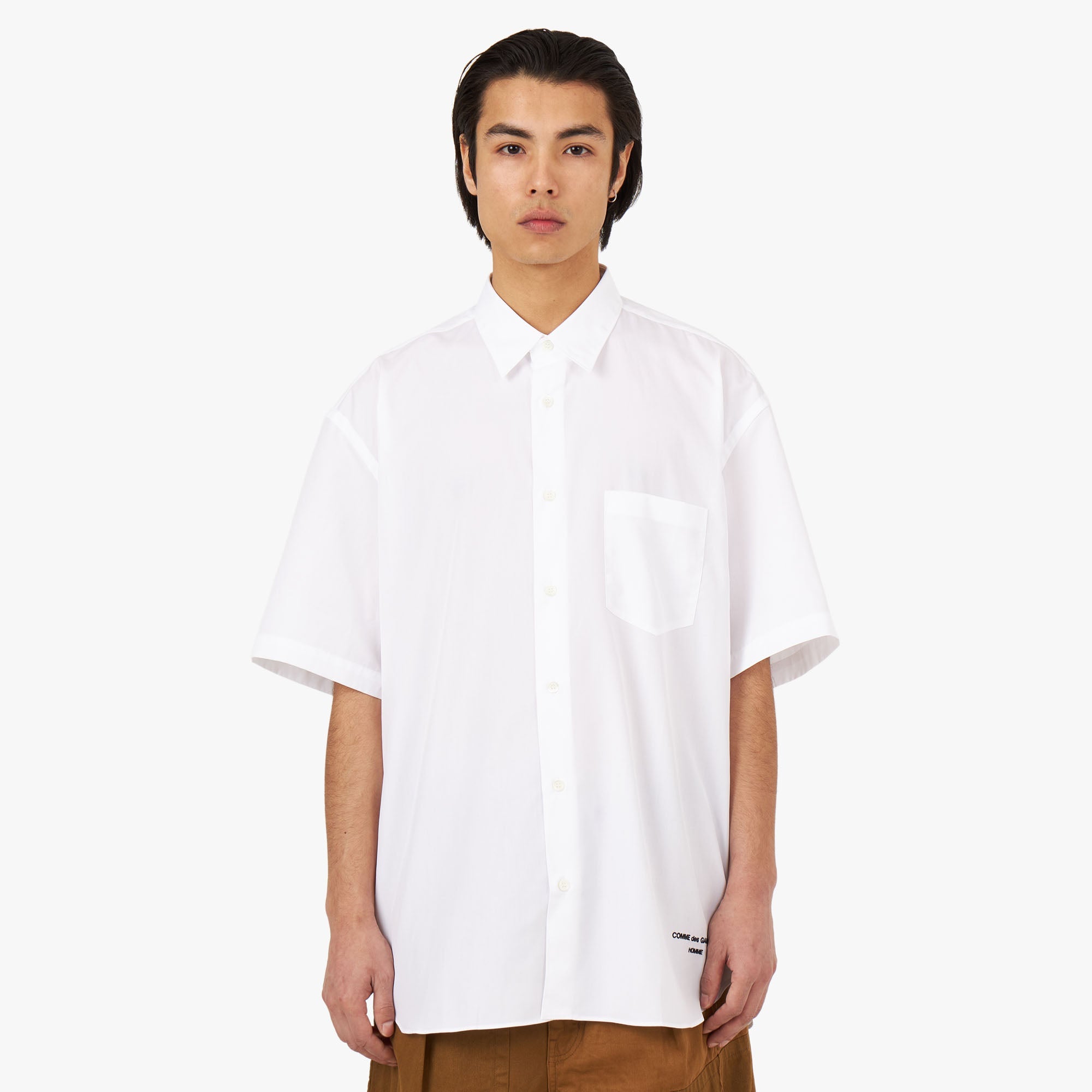 COMME des GARÇONS HOMME Cotton Broad Shirt / White
