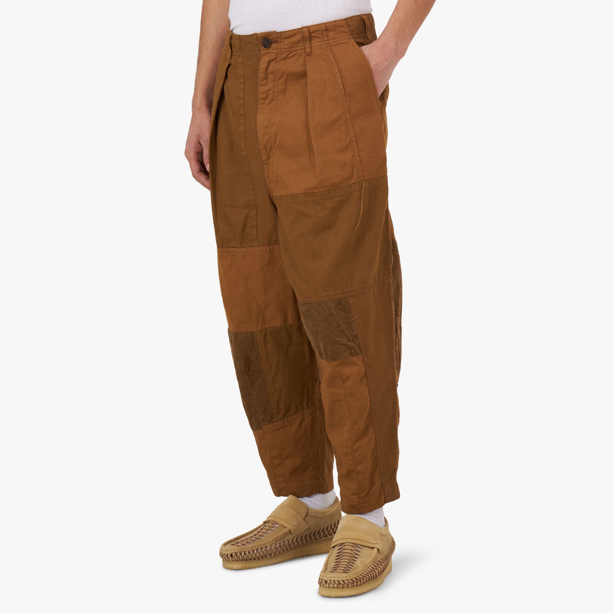 COMME des GARÇONS HOMME Multi Fabric Pants / Beige