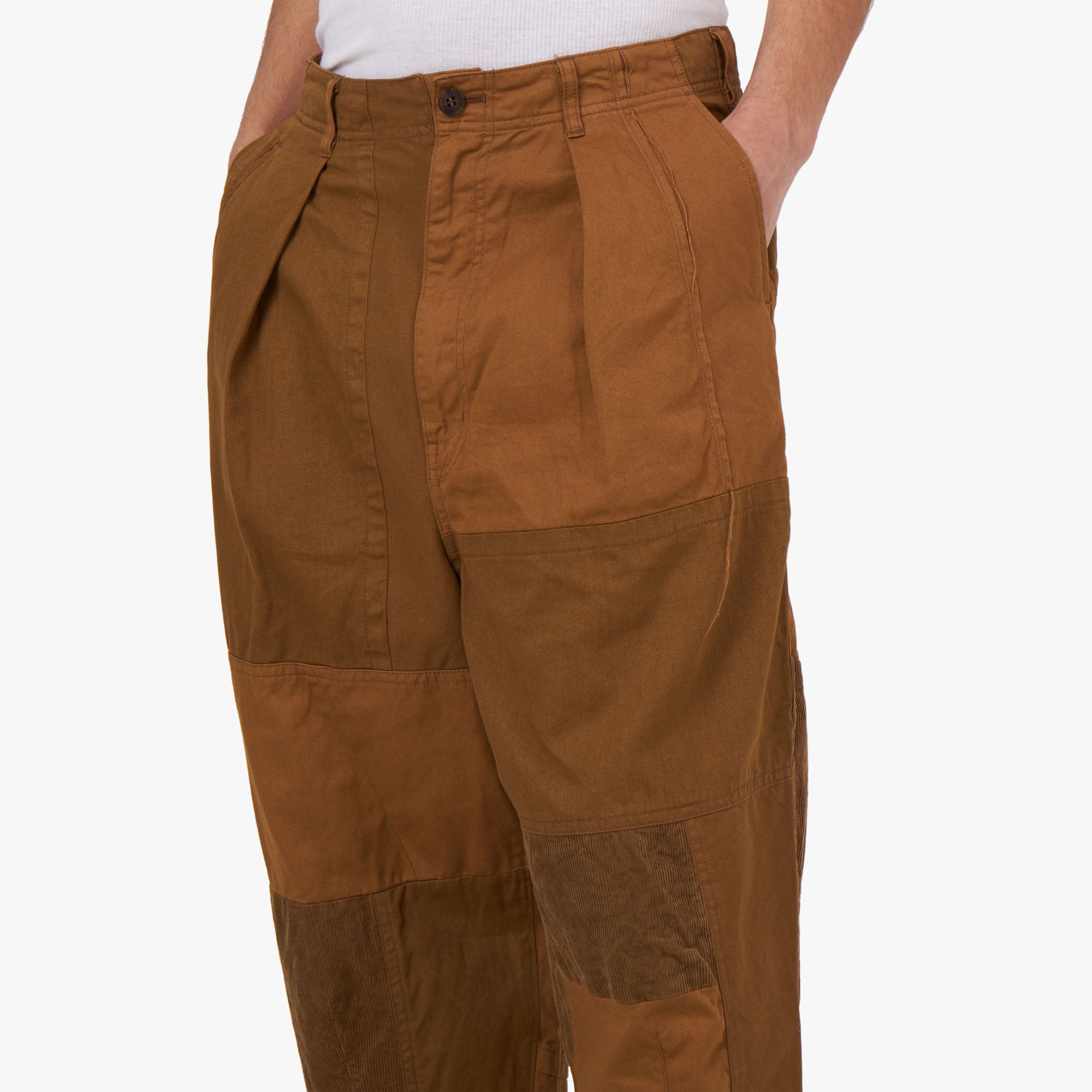 COMME des GARÇONS HOMME Multi Fabric Pants / Beige