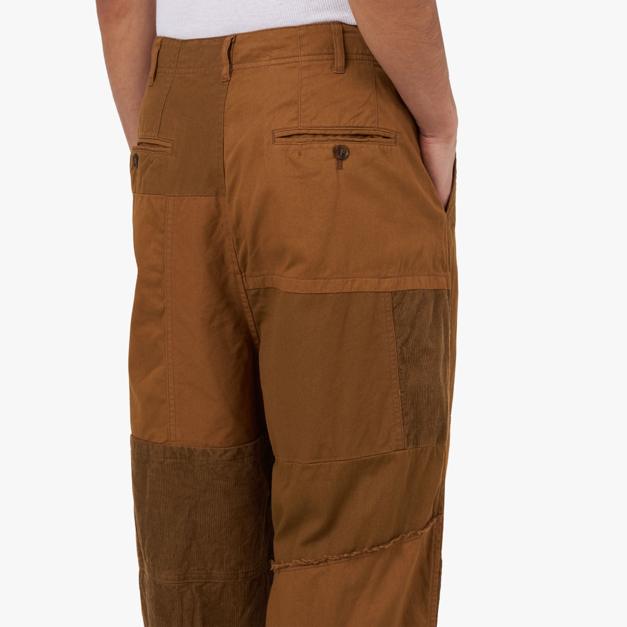 COMME des GARÇONS HOMME Multi Fabric Pants / Beige
