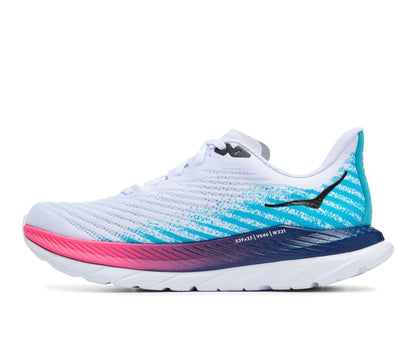 MEN'S HOKA MACH 5 | WHITE / SCUBA BLUE