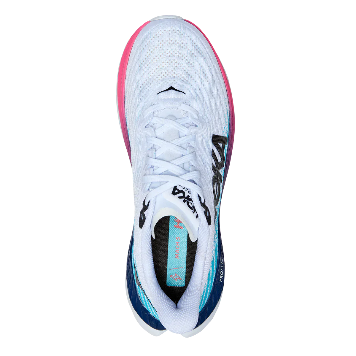 MEN'S HOKA MACH 5 | WHITE / SCUBA BLUE