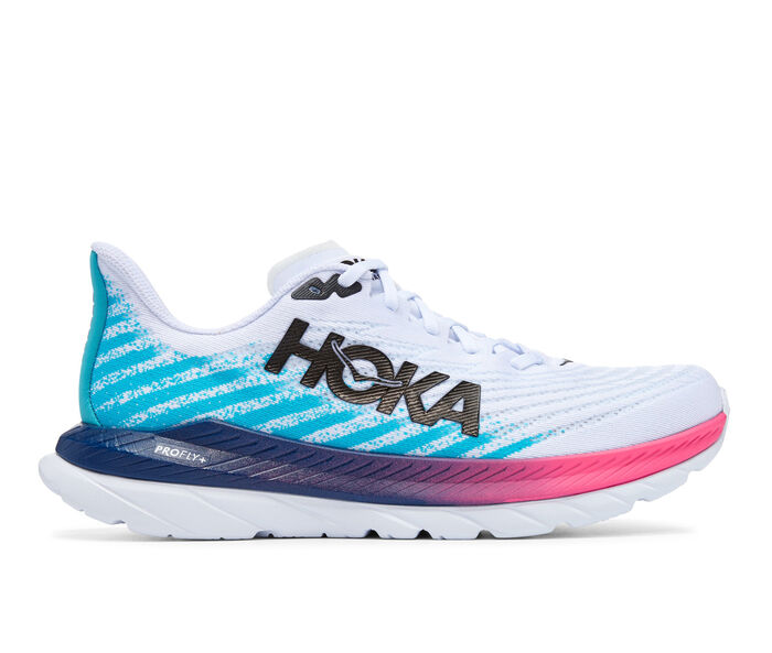 MEN'S HOKA MACH 5 | WHITE / SCUBA BLUE