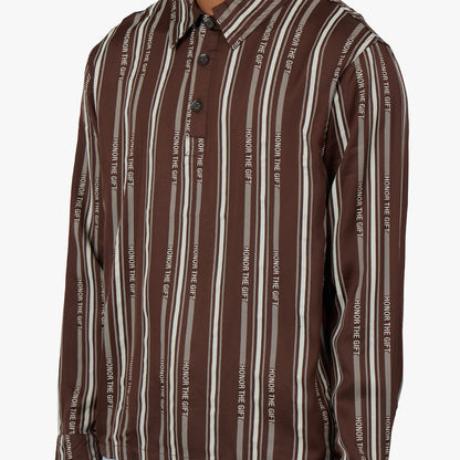 Honor The Gift Honor Stripe Long Sleeve Henley / Brown