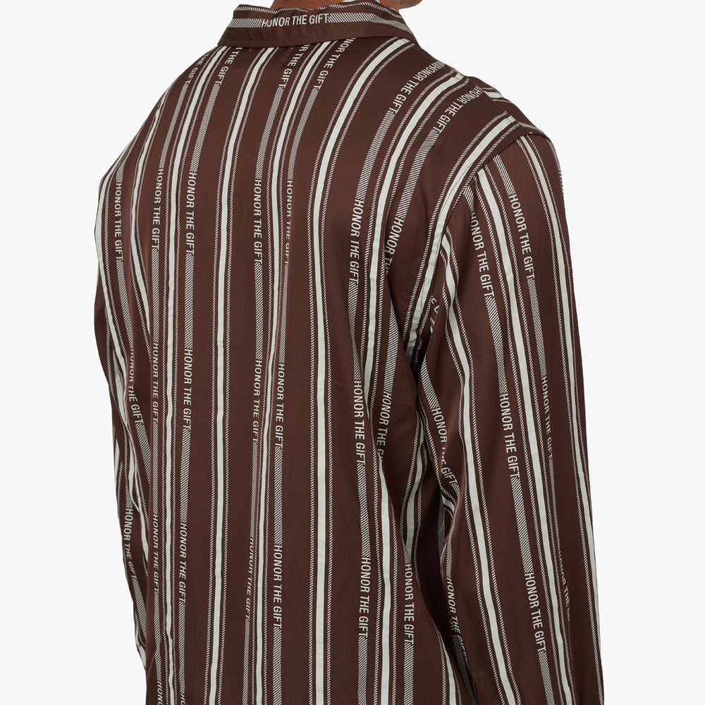 Honor The Gift Honor Stripe Long Sleeve Henley / Brown