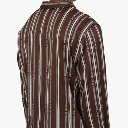 Honor The Gift Honor Stripe Long Sleeve Henley / Brown