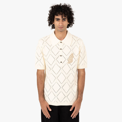 Honor the Gift Diamond Knit Polo / Cream