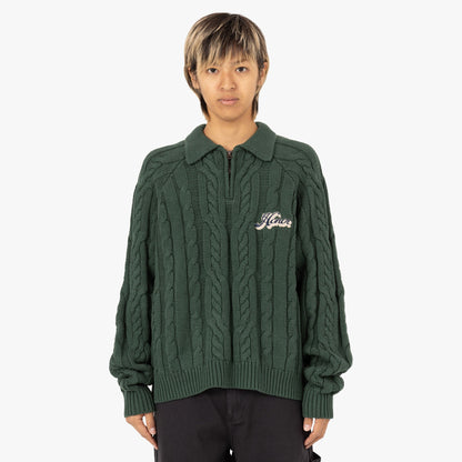 Honor The Gift Cable Zip Leisure Henley / Green
