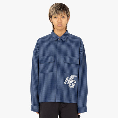 Honor The Gift Houndstooth Shirt / Navy