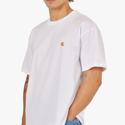 Carhartt WIP Chase T-shirt White / Gold
