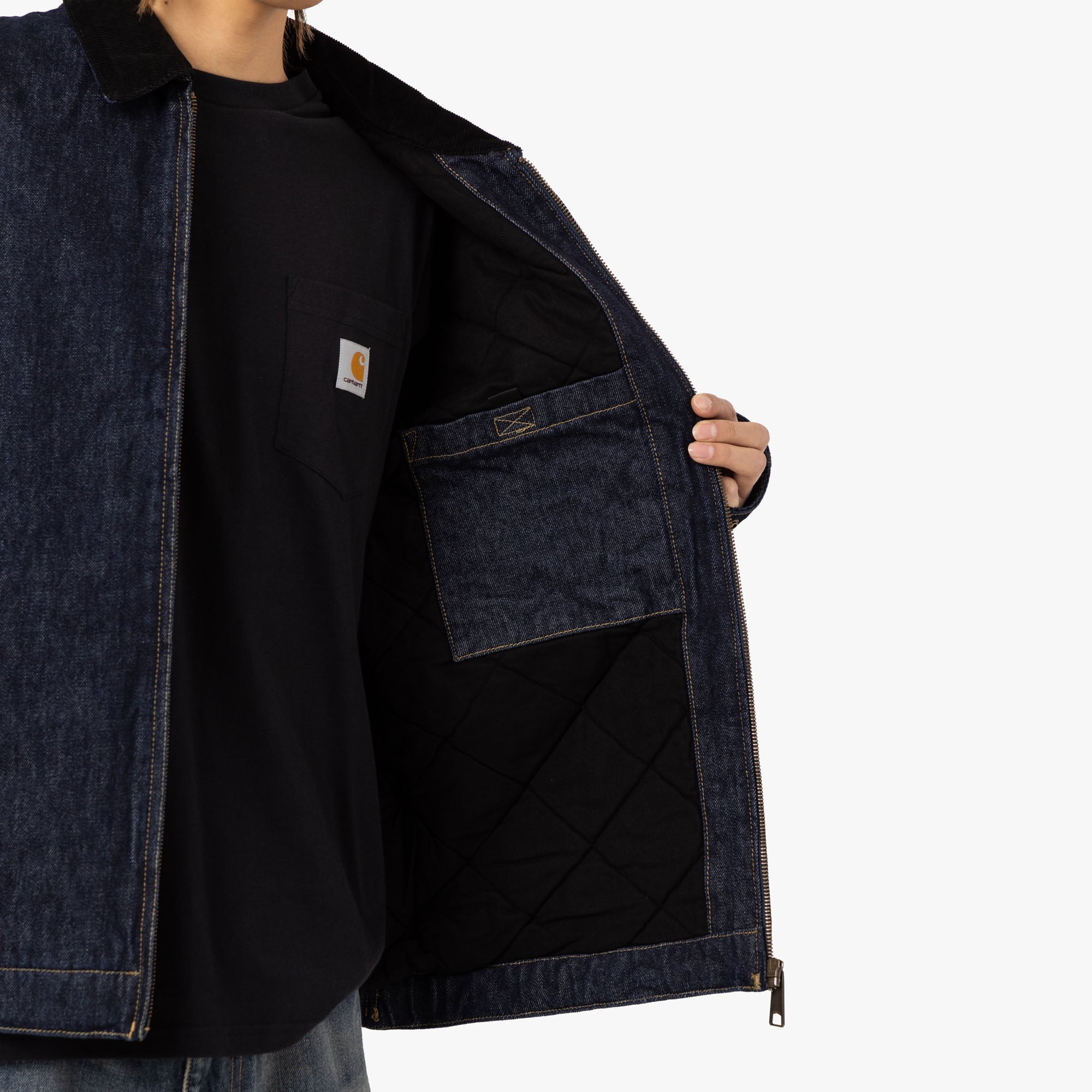 Carhartt WIP OG Detroit Jacket / Denim Blue / Black Rinsed
