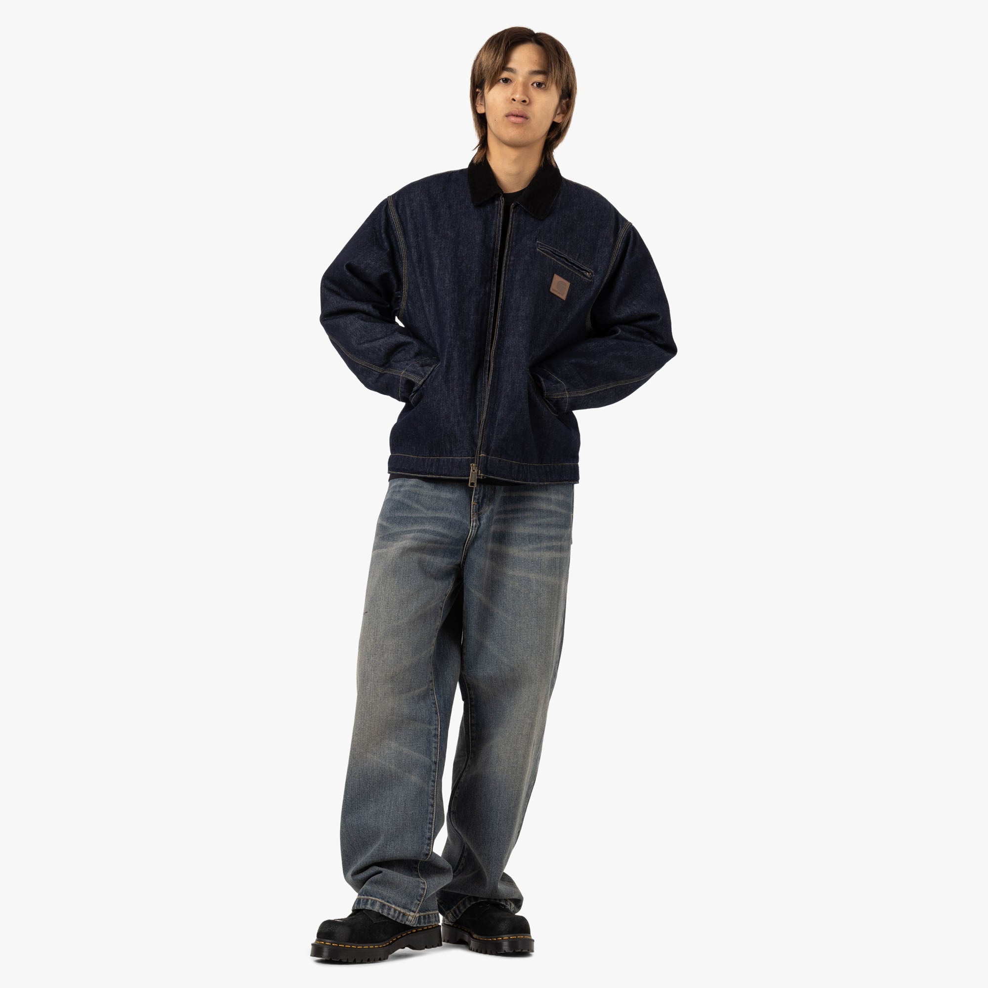 Carhartt WIP OG Detroit Jacket / Denim Blue / Black Rinsed