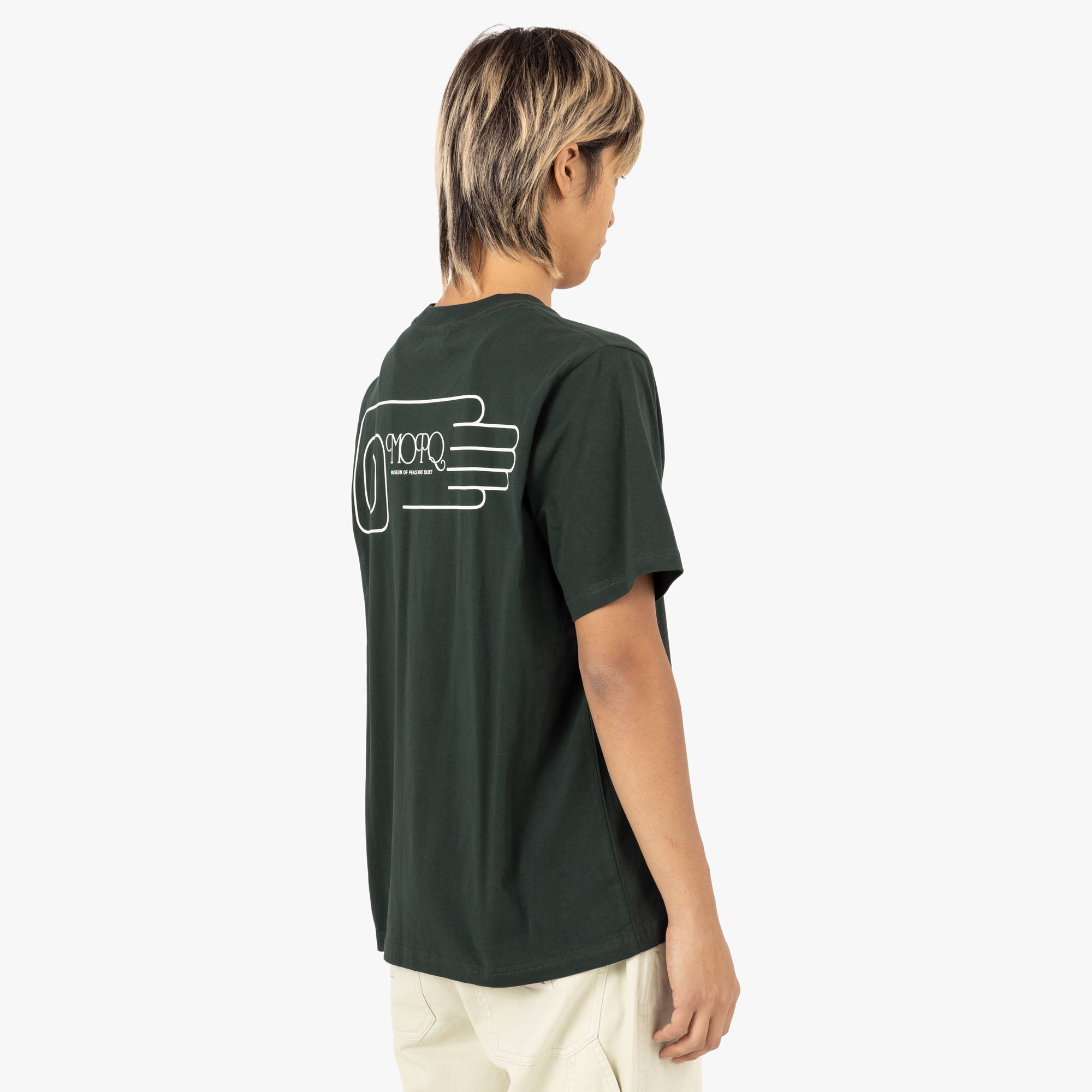 Museum of Peace & Quiet Free Hand T-shirt / Pine