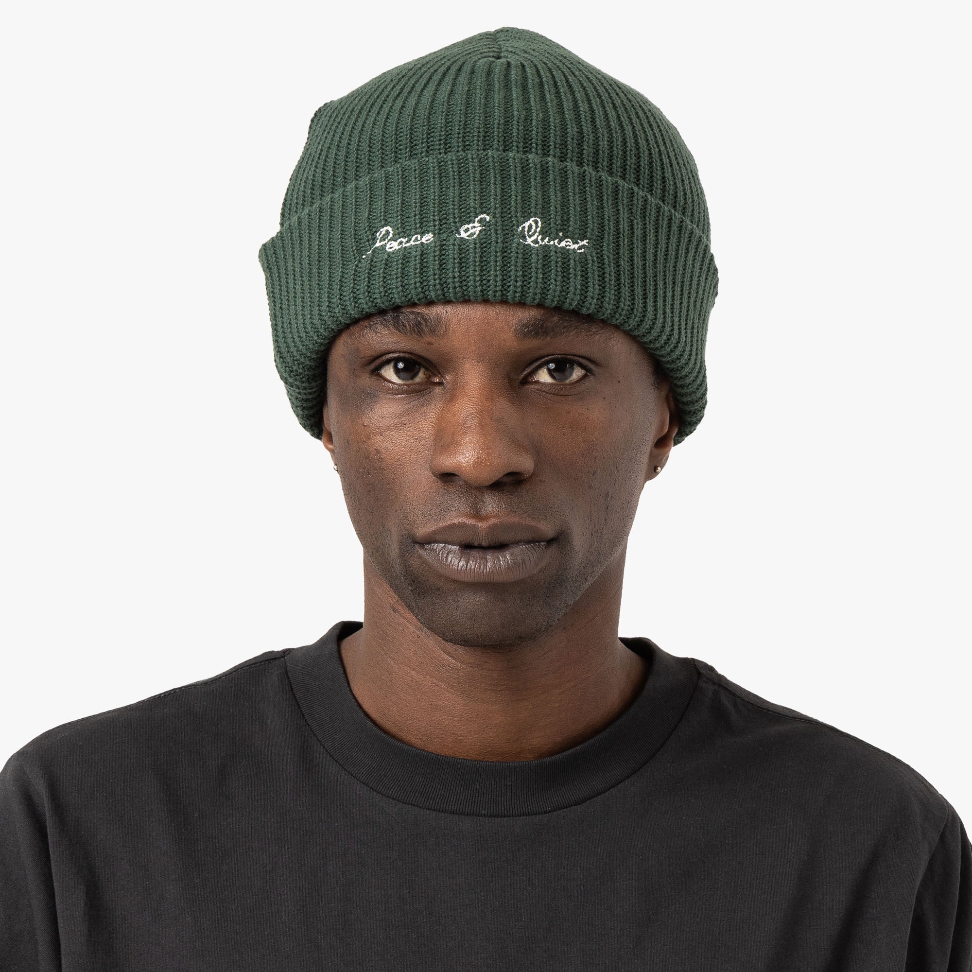 Museum Of Peace & Quiet Signature Rib Knit Beanie / Forest