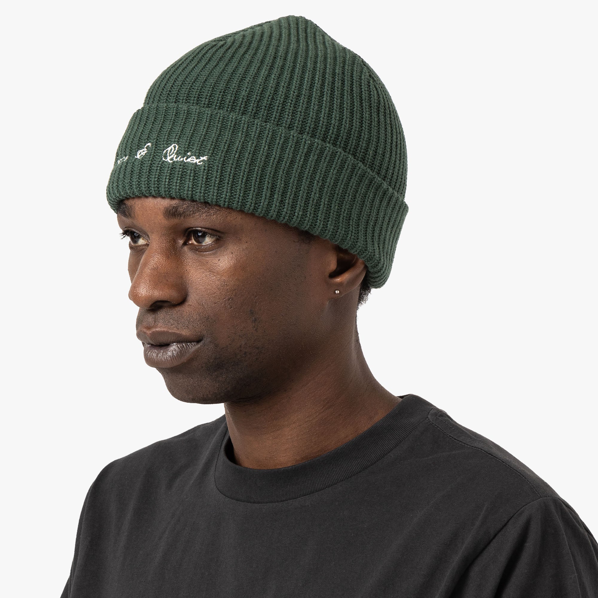 Museum Of Peace & Quiet Signature Rib Knit Beanie / Forest