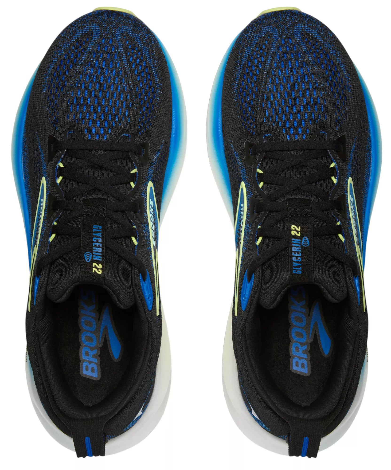 MEN'S BROOKS GLYCERIN 22 | BLACK / COBALT / NEO YELLOW