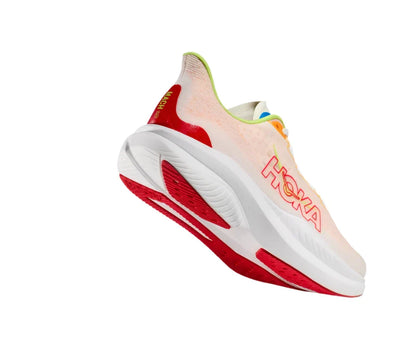 MEN'S HOKA MACH 6 | WHITE / SOLAR FLARE