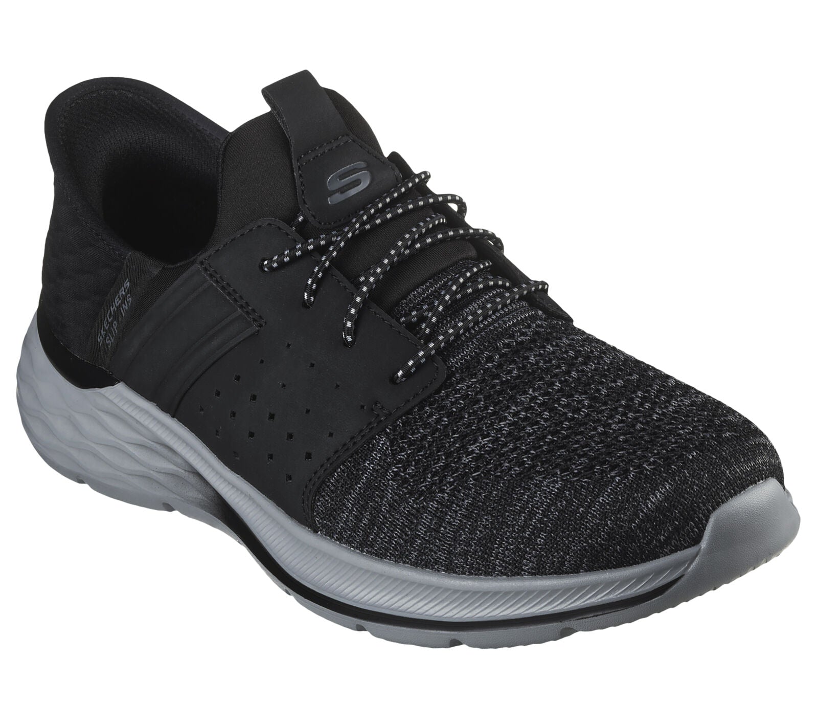 MEN'S SKECHERS SLIP-INS RELAXED FIT: GARNER - NEWICK | BLACK