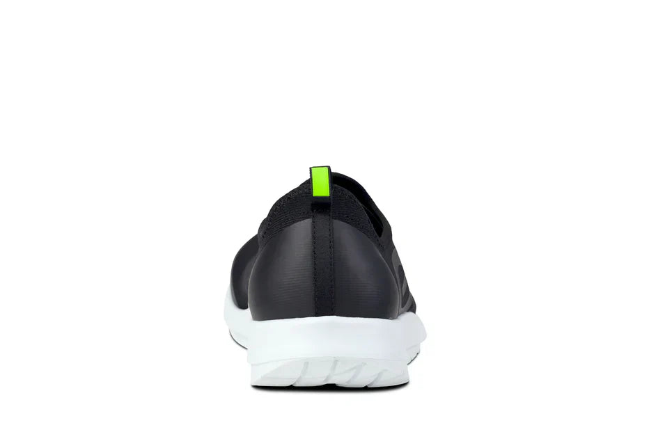 MENS OOFOS OOMG SPORT SLIP-ON RECOVERY SHOE | WHITE / BLACK