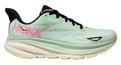 WOMEN'S HOKA CLIFTON 9 | MINT FLUORITE / SNOW MELT