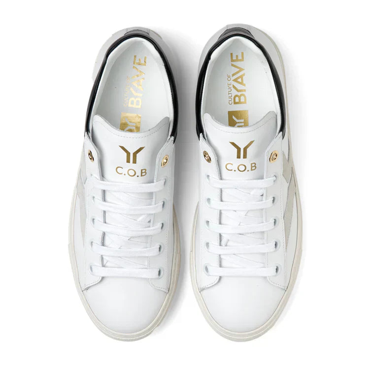 MEN'S C.O.B by CULTURE OF BRAVE COURAGE S32 | WHITE / OFF-WHITE WING / BLACK