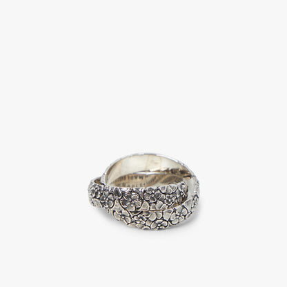 MAPLE Floral Linked Ring / Silver .925