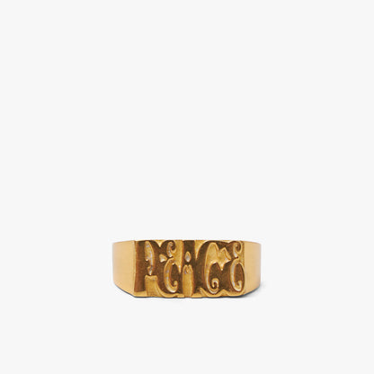 MAPLE Word Peace Ring / 14K Gold Plated