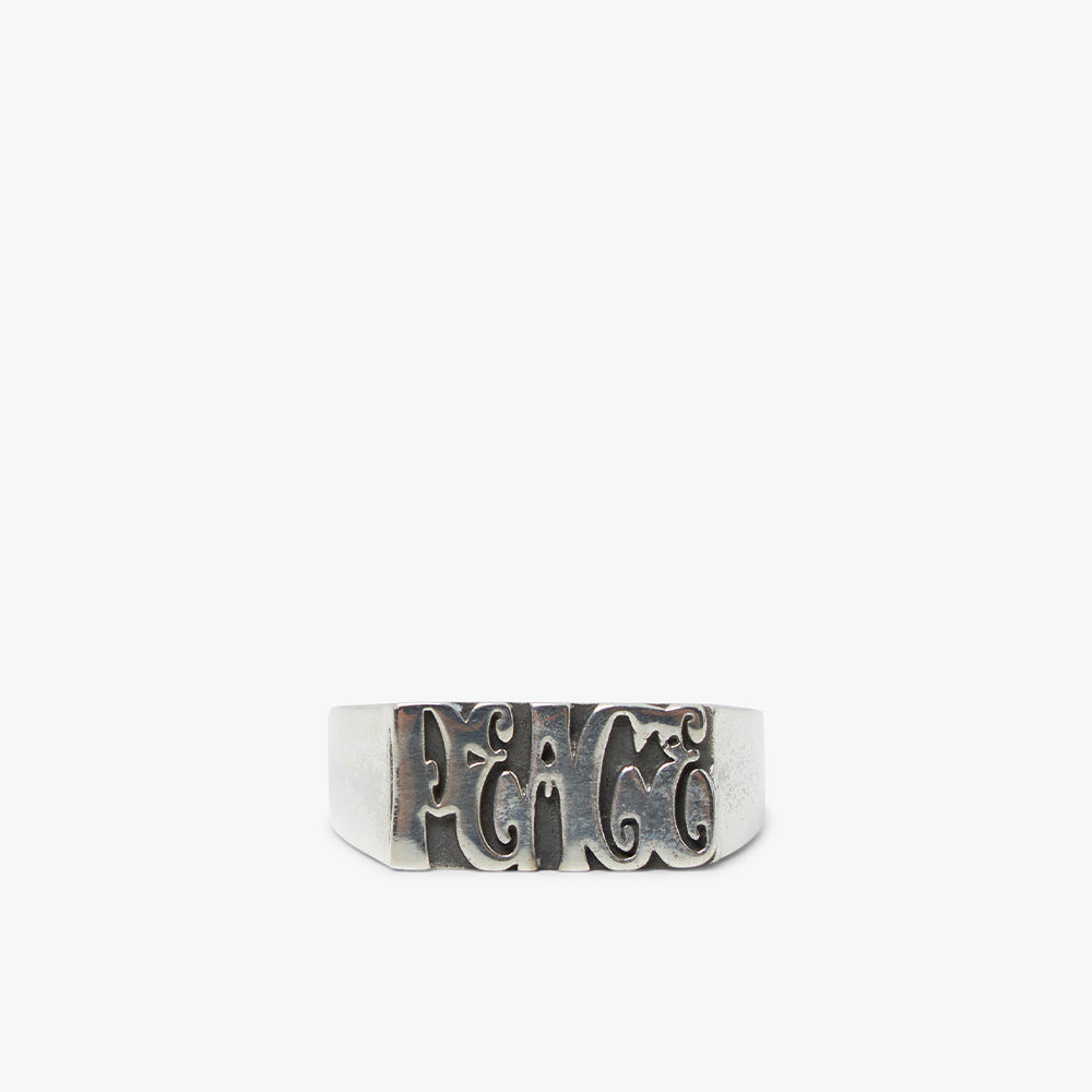 MAPLE Word Peace Ring / Silver .925