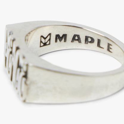 MAPLE Word Peace Ring / Silver .925
