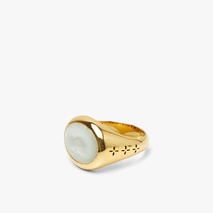 MAPLE Tubby Ring 14K Gold Plated / Mother Of Pearl