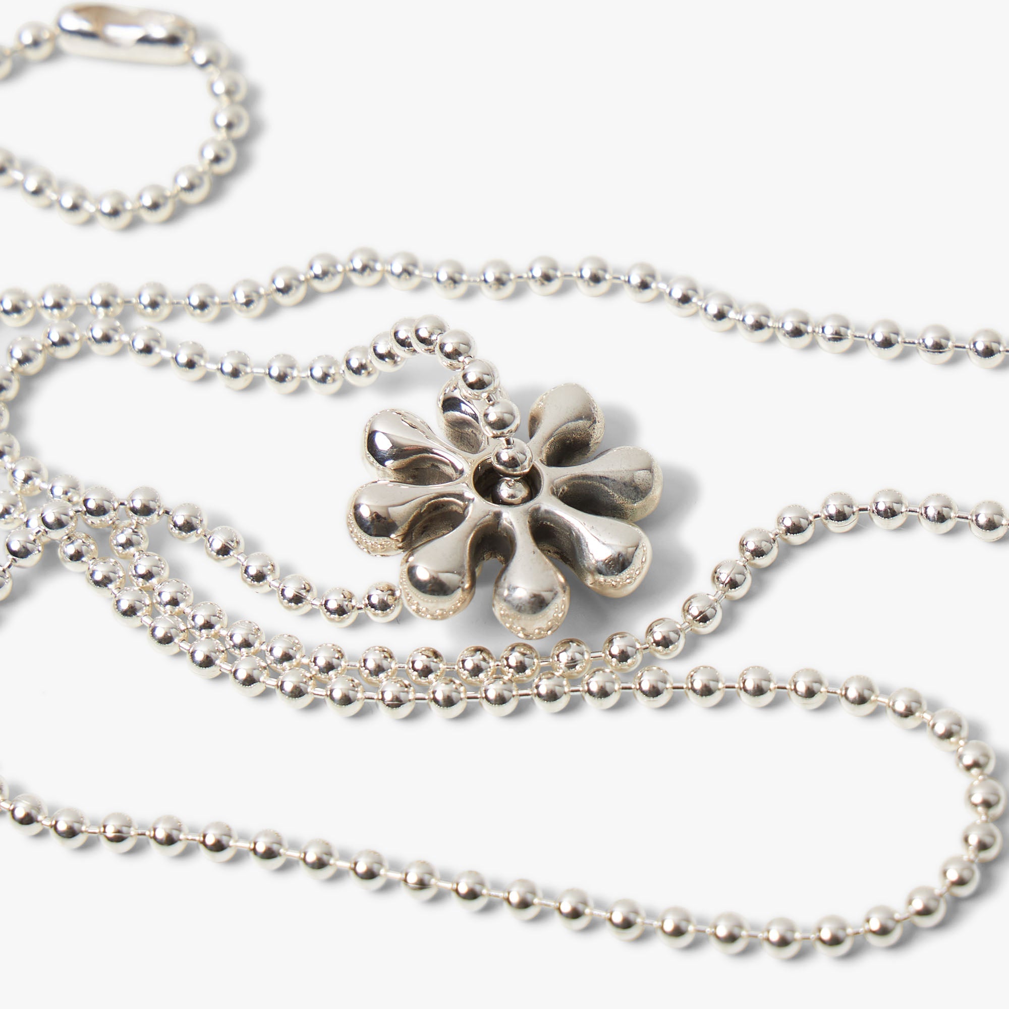 Maple Orbit Pendant with Ball Chain / Silver 925