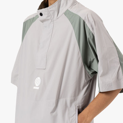 Metalwood Short Sleeve Paneled Wind Shirt Titanium / Sage