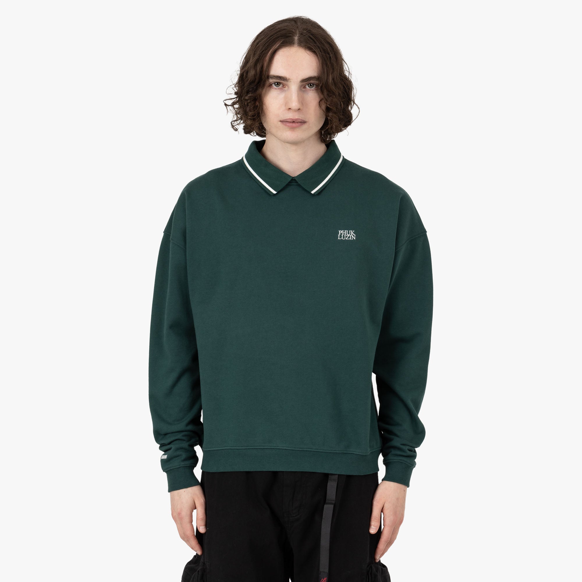 Metalwood Phuk Luzin Collared Sweatshirt / Spruce