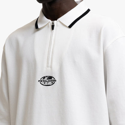 Metalwood World Class Zip Polo White
