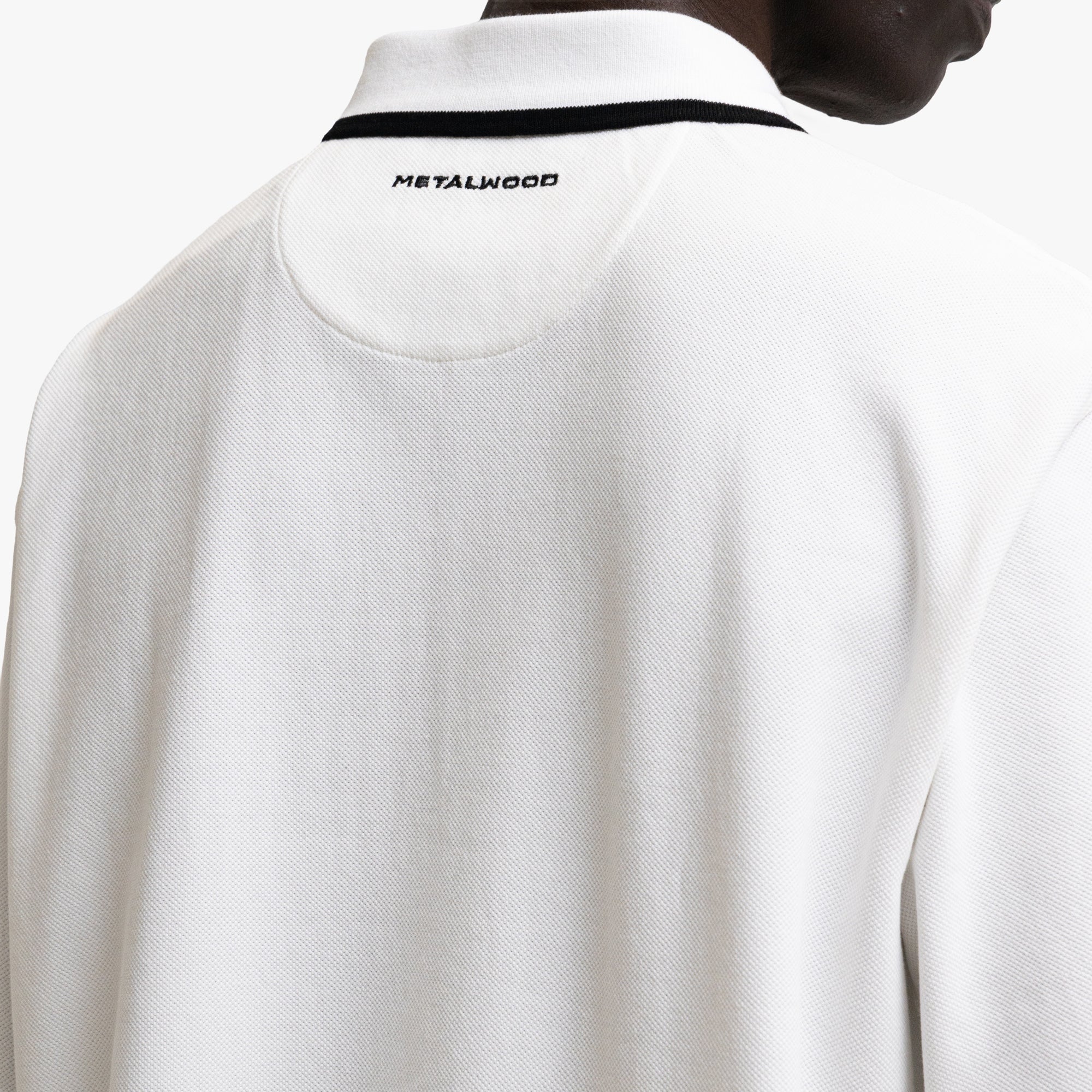 Metalwood World Class Zip Polo White