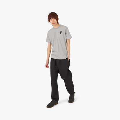 COMME des GARÇONS PLAY Double Black Heart T-shirt / Grey