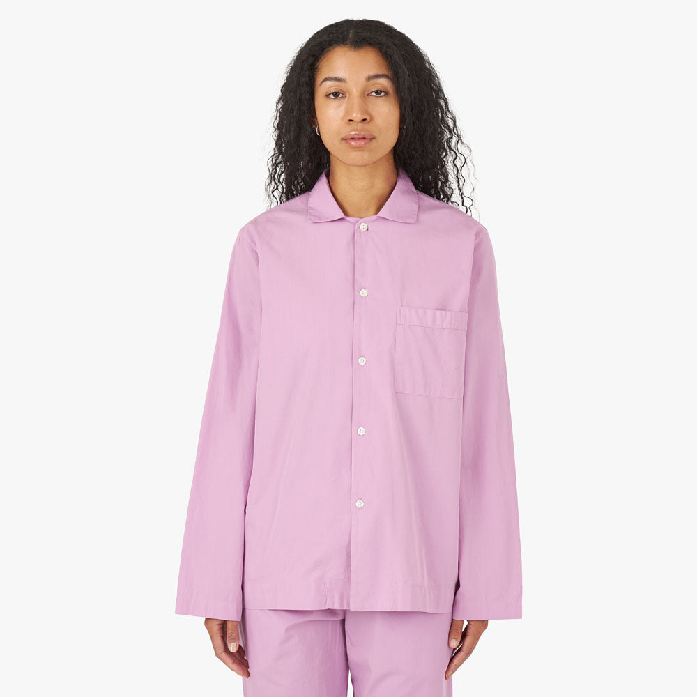 Tekla Poplin Long Sleeve Shirt / Purple Pink