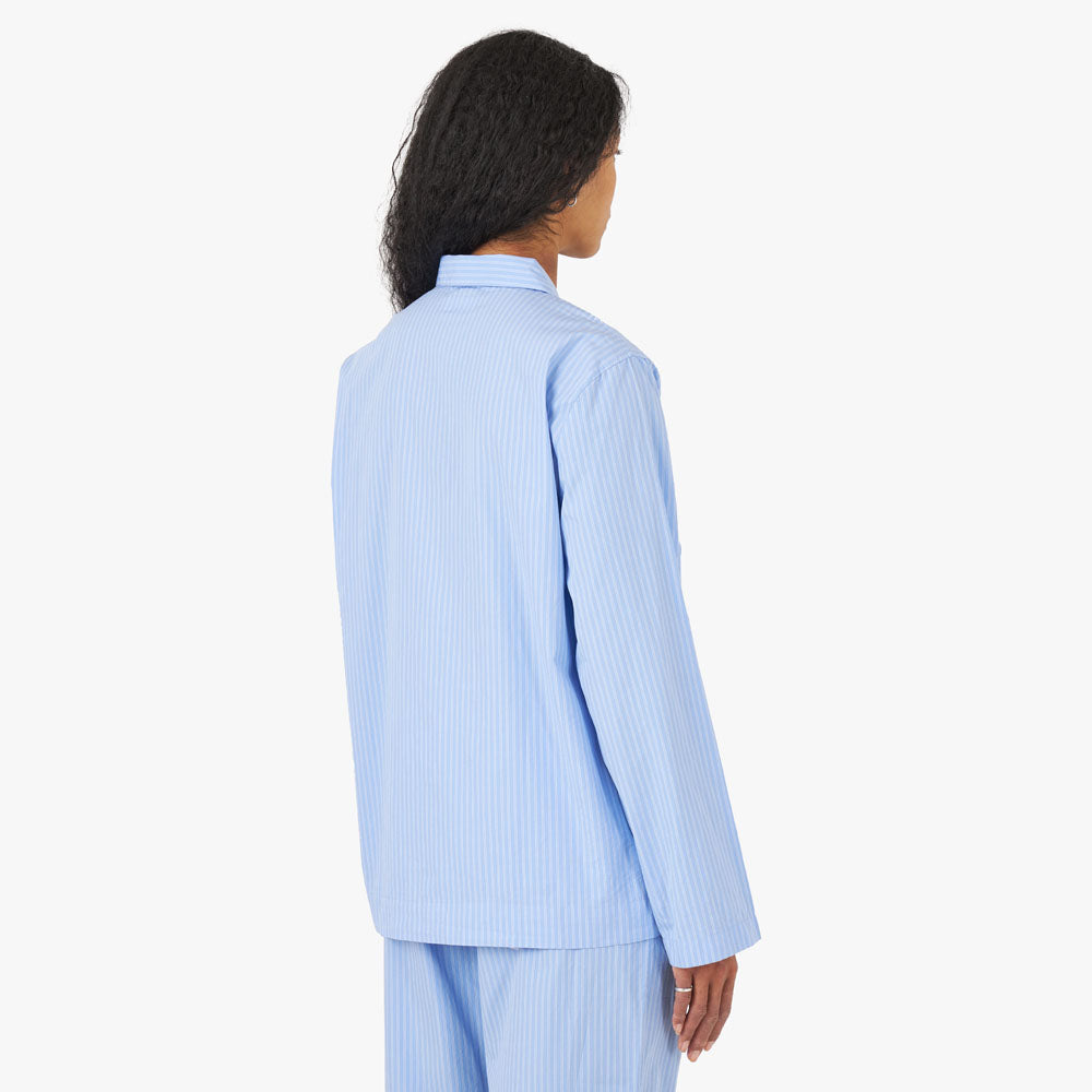 Tekla Poplin Long Sleeve Shirt / Pin Stripes