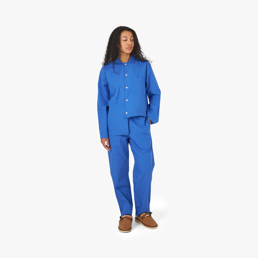 Tekla Poplin Long Sleeve Shirt / Royal Blue