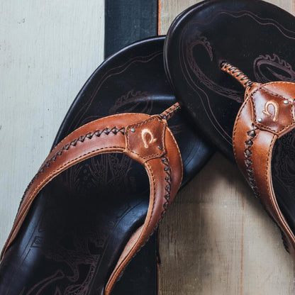 MEN'S OLUKAI MEA OLA | TAN / DARK JAVA