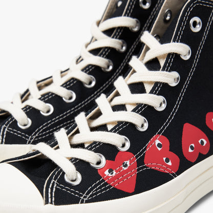 Converse x COMME des GARÇONS PLAY Chuck Taylor Hi Multi Heart Black