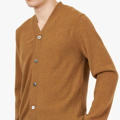 COMME des GARÇONS PLAY Small Red Heart Cardigan / Camel