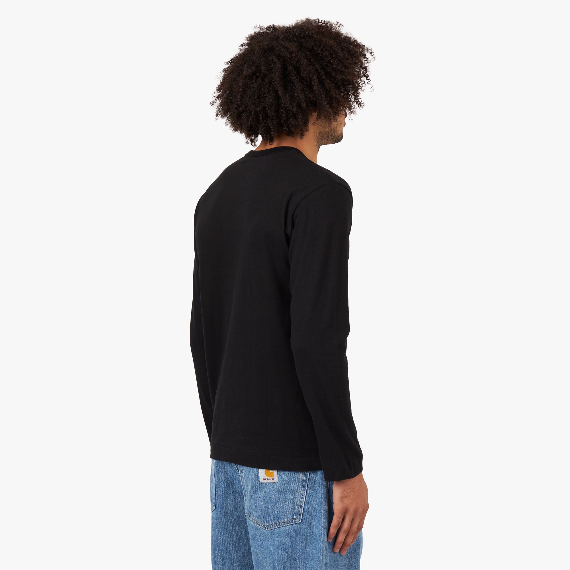 COMME des GARÇONS PLAY Black Heart Long Sleeve T-shirt / Black