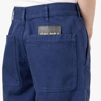 Palmes Twill Patch Shorts Blue