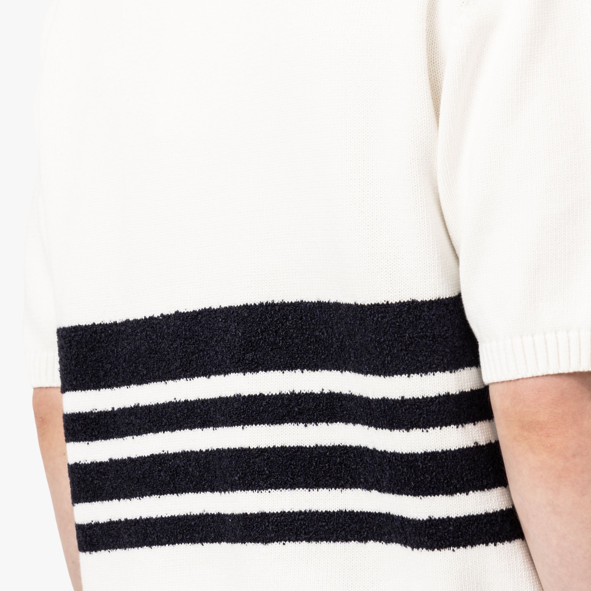 Palmes Panel Knit Polo Off-White