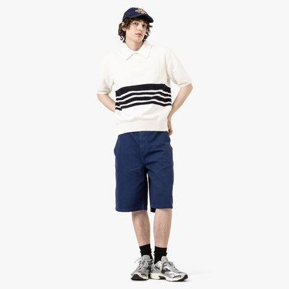 Palmes Panel Knit Polo Off-White