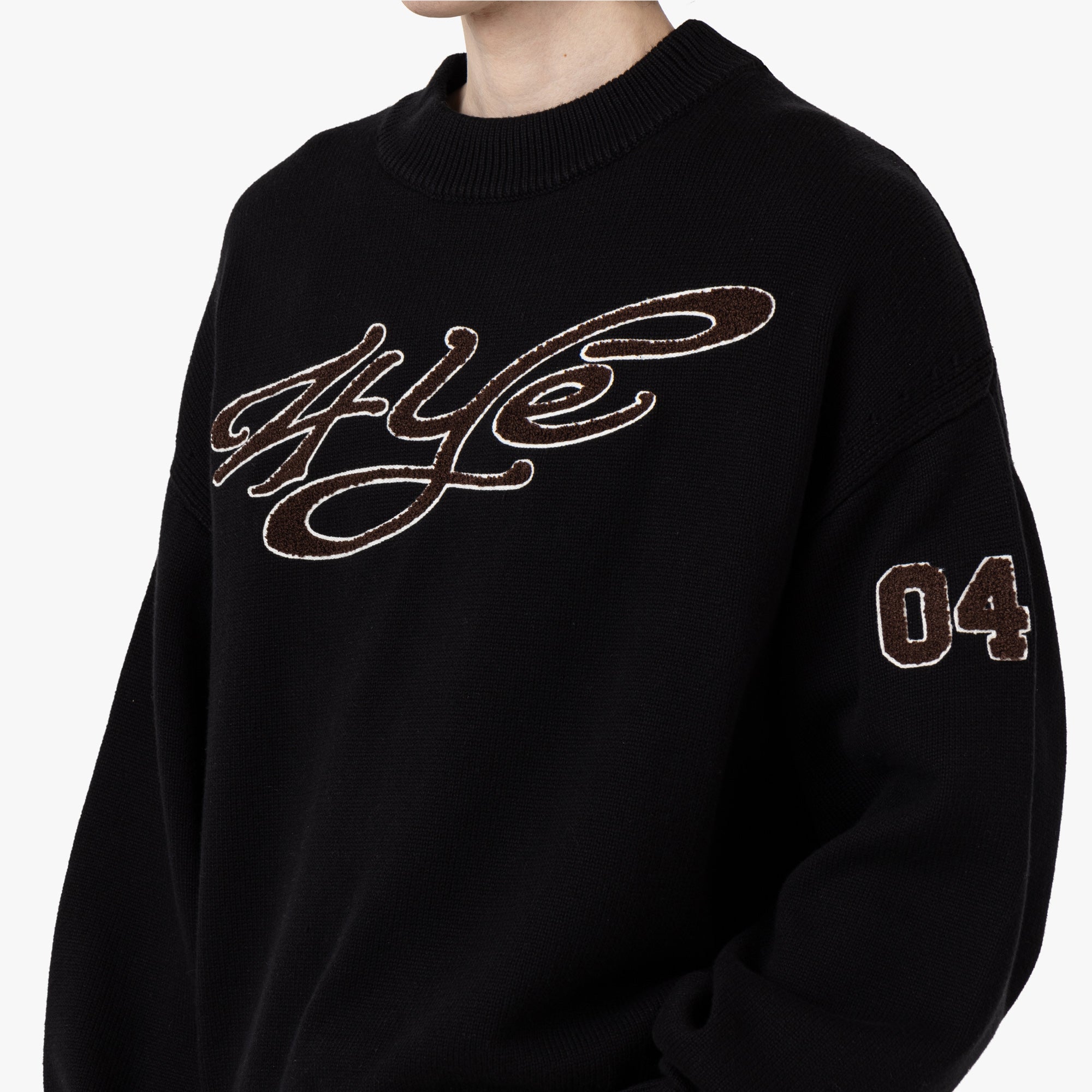 4YE Chenille Knit Sweater / Black