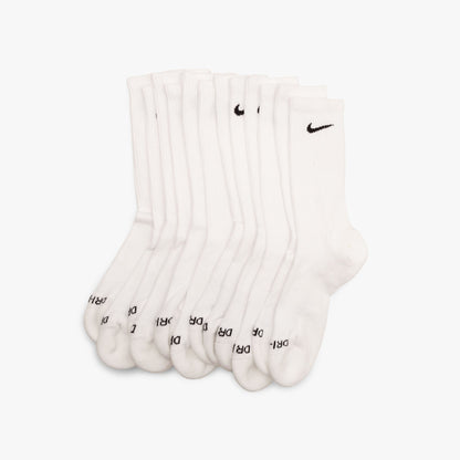 Nike Everyday Plus Cushioned Training Crew Socks (6 Pack) White / Black
